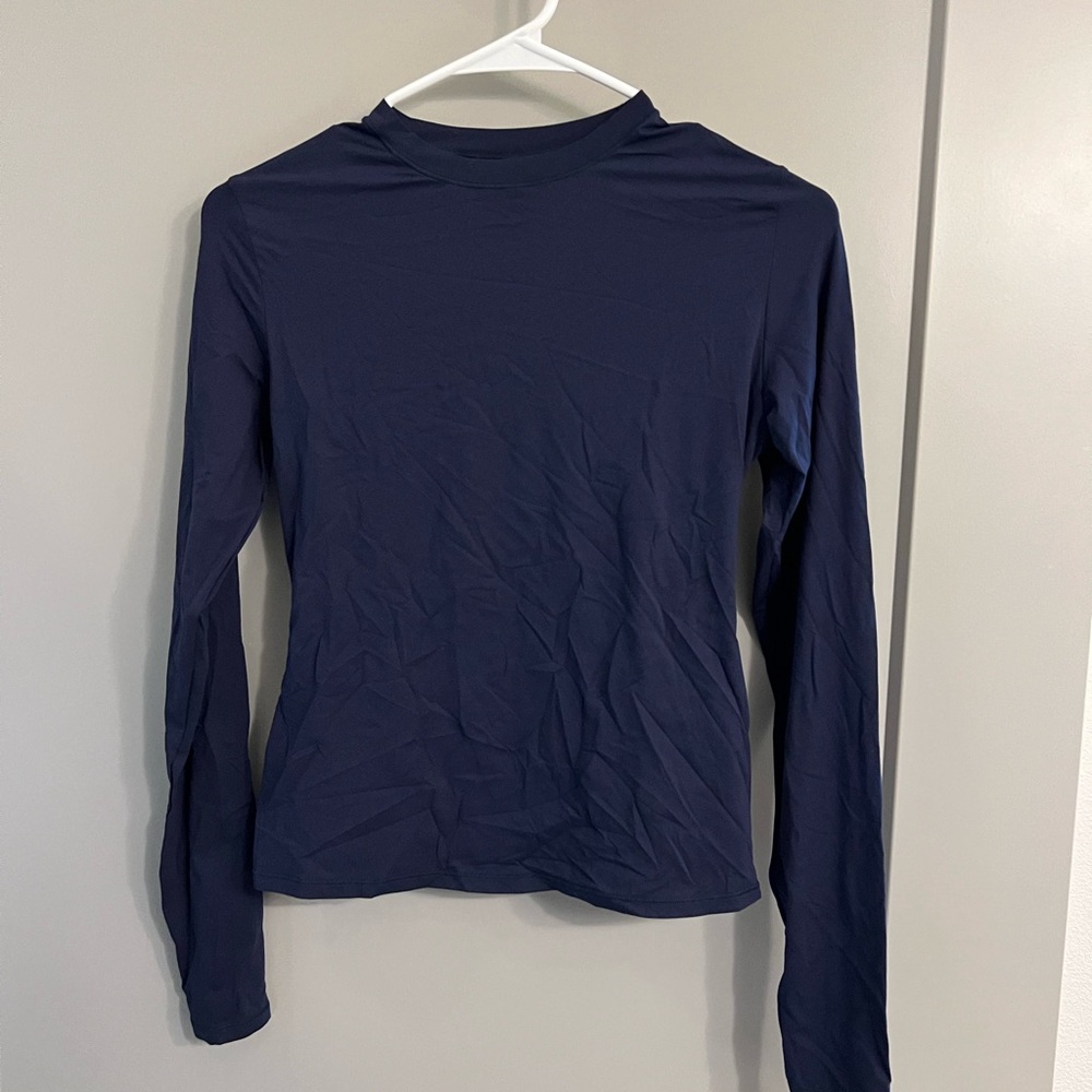 SKIMS Fits Everybody Long Sleeve T-Shirt Navy